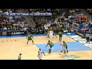 Allen Iverson Highlight vs. Kevin Durant the Sonics 07/08 NBA *Denver Nuggets scored 168pts!