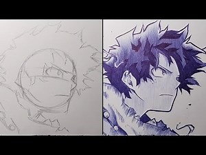 Drawing anime tutorial || How to draw IZUKU MIDORIYA/DEKU Step by step - [BOKU NO HERO ACADEMIA]