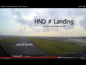 Landing at Tokyo Haneda airport (HND/RJTT) Japan - (Cockpit view)