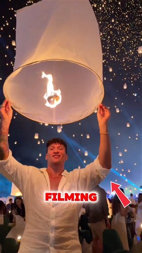 Flying Sky Lantern Gone Wrong 😳 #shorts