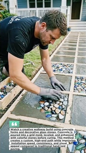 DIY Concrete Walkway Looks Expensivs, But It’s Surprisingly Simple