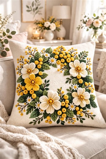 Floral Printable Punch Needle Pattern for Beginners / Instant Download / Nature Template Design PDF Png / Handmade Art - Etsy