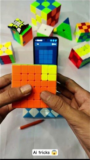 6by6 cube solve by using ai 😱 l ai tricks l #cube #shortclips #video