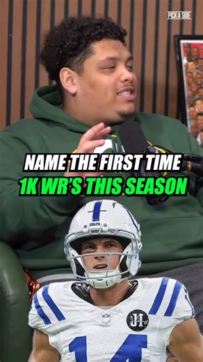 Pick a Side Podcast on Instagram: "These WRs hit 1K for the first time in their careers, but who was the most impressive? 🤔"