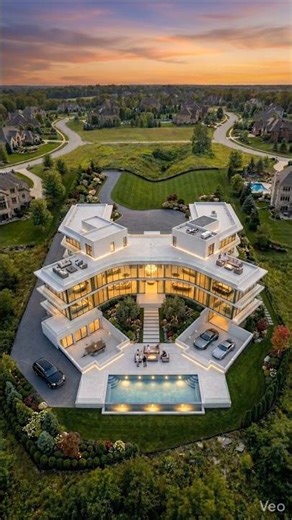 MODERN MANSION building time-lapse🤩 #shorts