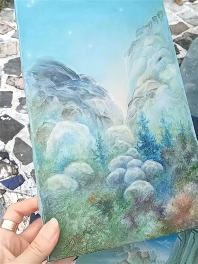 stretched small test paintings