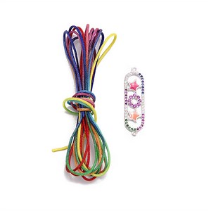 Base Metal Celestial Star Connector with Rainbow Thread