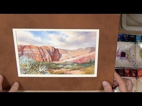 Roland Lee Watercolor Workshop - # 3 How to Paint Desert Sand and Sky