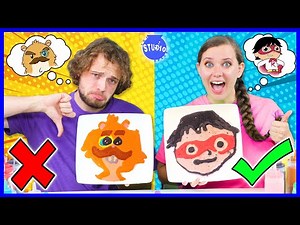 How to do PANCAKE ART CHALLENGE! Heroes Vs Villains Ryan's World
