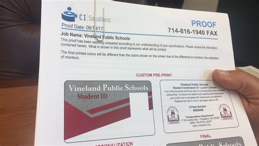 Vineland schools debut multi-tasking student ID cards