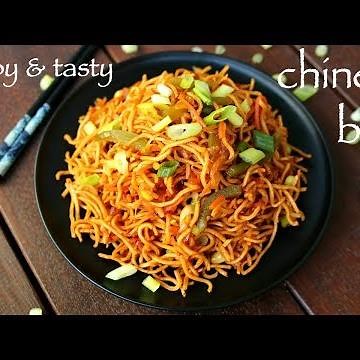 chinese bhel recipe | चायनीज़ भेल | crispy noodle salad | how to make chinese bhel