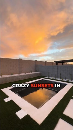 Arizona Sunset over Spa Pool | Gold Medal Pools AZ by Ed Moses | Ruby Red #pool #olympics #goldmedal