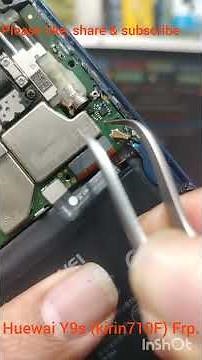 Huewai Y9s Frp with Test point via unlock tool.