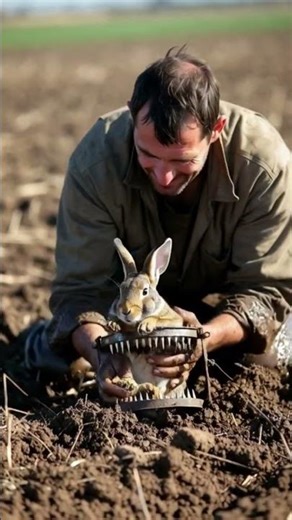 Man Saves Rabbit from a Deadly Poacher Trap 🐰
