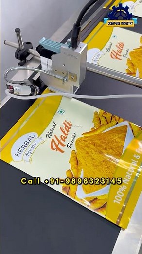 TIJ Printing Machine With Conveyor | Hi-Speed Automatic Printer Print On Pouches #tij #tijprinter