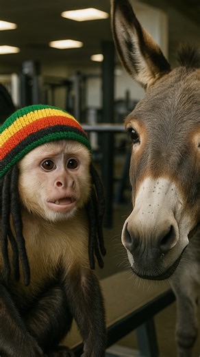 @jahmunkey on Instagram: "JAHMUNKEY GOES TO THE GYM #gym #rasta #monkey #funny #ai"