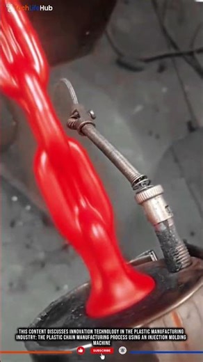 Innovation Technology Plastic Chain Molding Manufacturing with Servo Electric Injection Molder #tech