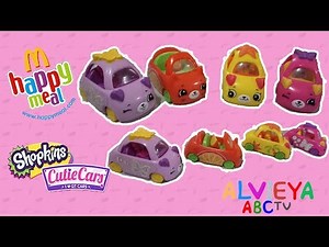 2019 SHOPKINS CUTIE CARS - McDonald's Happy Meal Set of 4 Toys