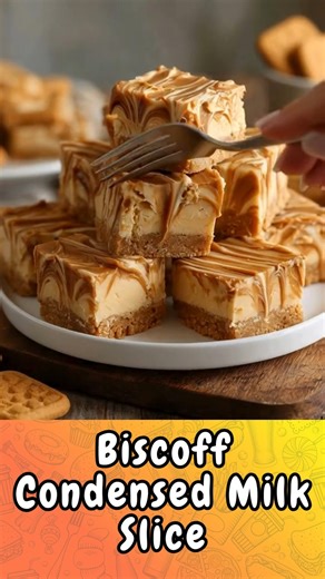 Biscoff Condensed Milk Slice: Creamy, Crunchy & Caramelised - The Ultimate No-Bake Aussie Slice for Biscoff Lovers! ✨🤎 | Cooking Lovers