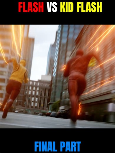 flash vs kid flash final part #TheFlash #BarryAllen #Arrowverse #fyp #race #kidflash #speed #hrwells