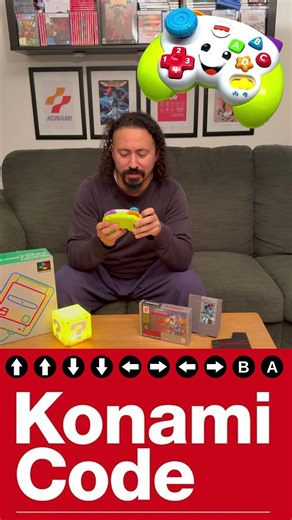 Konami Code in Spielzeug (Fisher Price Controller) #konamicode #neoswohnzimmer #konami