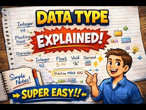 Data Types in C Programming | int, float, char, void | Easy Explanation