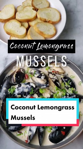 Coconut Lemongrass Mussels 🔥 #growingupviet #vietnamesefood #vietnamesecooking #vietnameserecipes #asianfood #howtocook #quickrecipes