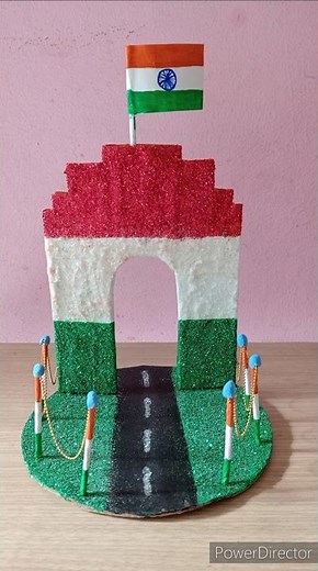 How to make India gate with cardboard/tricolour craft/diy India gate making idea/26 January special