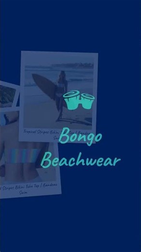 Tropical Stripes Bikini Tube Top | Bandeau Swim