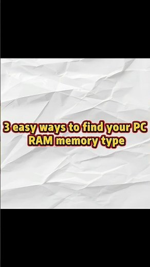 3 ways to how to check RAM module type on your computer 🖥 or laptop 💻 #desktop #computerknowledge