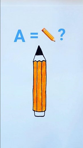 Turn Letter A into a Pencil! ✏️🎨 #shorts #drawing #art