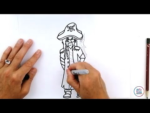How to draw a pirate easy - step by step