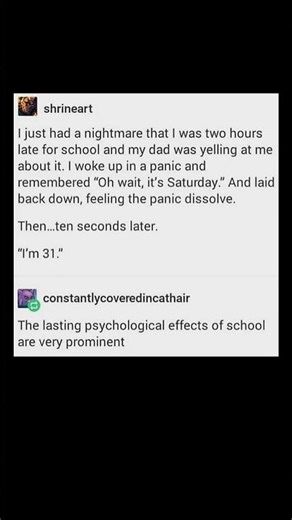 School trauma is real!