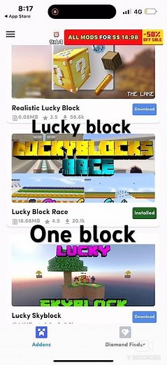 How to play one block in minecraft