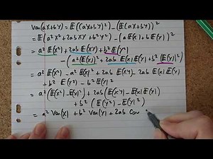 Rappels de probas : calcul de la variance de aX+b et de aX+bY