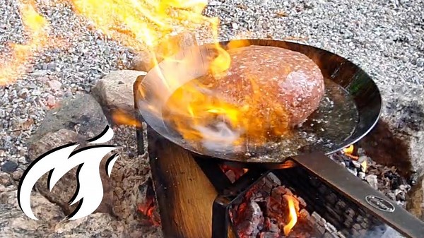 3-Pound Cheese-Stuffed Burger Grilled Outdoors | ASMR Style