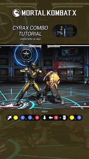 Cyrax Combo Tutorial MKX - 36% 🟡