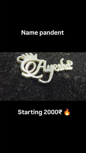 Ayesha Name Pendant in Silver ✨ | Custom Jewellery by Latif Jewellers