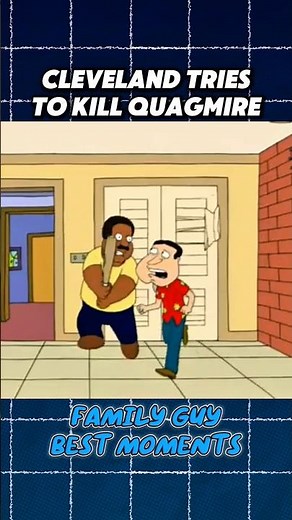Family guy cleveland tries to kill quagmire with a bat #familyguy #best #moments #shorts #run #help