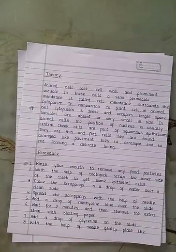 Class 9th Biology human cheek cell practical