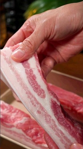Perfect Slow-Braised Pork Belly Strips 🥓🥘​#porkbelly #braisedpork #comfortfood #slowcooking