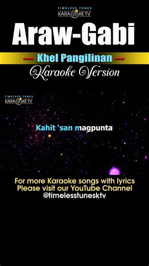 Araw-Gabi - Khel Pangilinan - Karaoke Teaser #karaokesongswithlyrics #karaoke #timelesstunesktv
