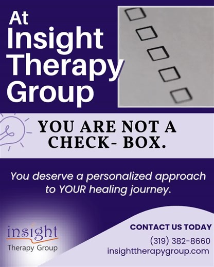 Tired of feeling like your therapy experience is a scheduling and bureaucratic nightmare? At Insight therapy Group, you'll find the personalized approach you deserve. From the first phone call, we're here for you. #insighttherapygroup #yourmentalhealthmatters #cedarrapidstherapy | Insight Therapy Group | Facebook