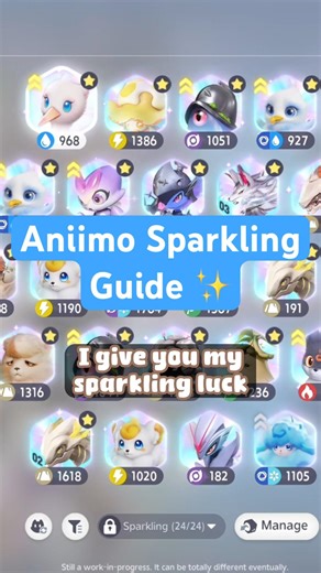 Aniimo Sparkling Guide #aniimo #aniimocreatorprogram #shorts