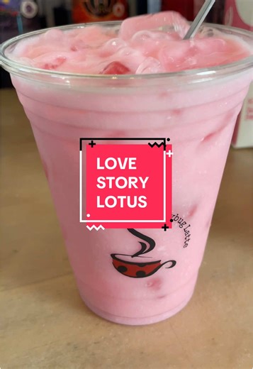 💗L O V E 💗S T O R Y 💗L O T U S Part of our Valentine’s drink lineup! Follow for more fun drink specials! #lotusplantpower #valentinesday #ladybuglatte @lotusplantpower @Torani