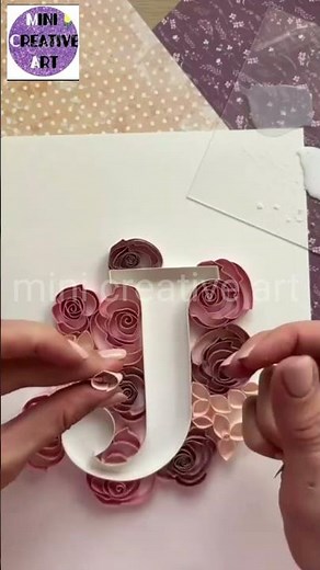 3D quilling letterJ|quilling paper craft idea/how to make your own quilling letter/minicreativeart