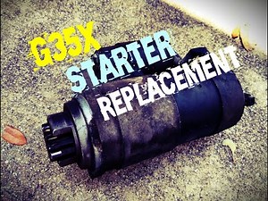 06 G35X AWD STARTER REPLACEMENT WITHOUT REMOVING WHEELS