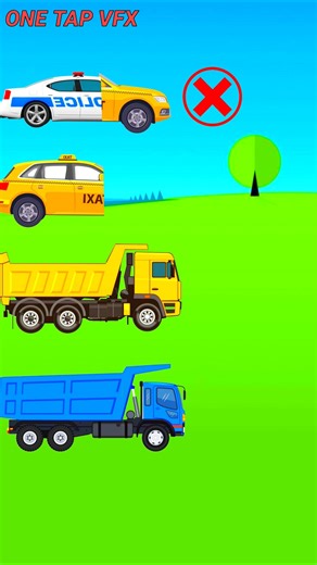 Police Car, Track, Taxi Car Correct Matching | #shorts #viral #vfx