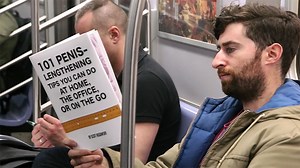 Guy Takes Fake Book Covers Onto Subway To See How People React - Good Things Guy