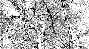 Zoom Out Road Map of Toulouse France